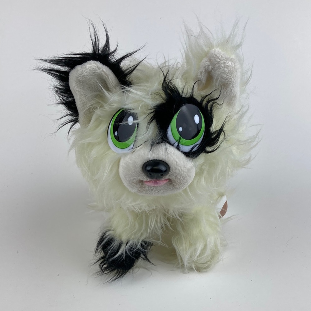 Rescue Runts Black & White Dog Spotty Plush Stuffed Animal Toy 8”